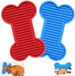 Feeding Petbank Dog Peanut Butter Licking Floor Mat Slow Feeding Dog Bowl Tattoo and Anxiety Reducer for Pet Food Yogurt Dog Bath2 Pack