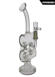 SAML 20CM Tall Oil Rig Hookahs Recycler bong Glass Smoking water pipe joint size 144mm PG50407880923