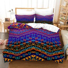 Bedding sets Mandala Comforter Set Pink Boho Bedding Set Flowers Bedspread Colourful Summer Duvet Covers Room Decor Adults NO Sheet 230427