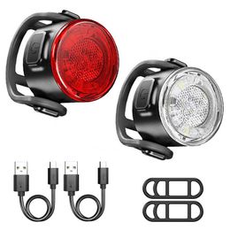 Bike Lights Bicycle Lighting Led Light Cycling Rechargeable Flashlight for Bicycle Front Rear Light Lantern Bike Lamp Bike Front Tail Lights P230427
