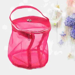 Storage Bags Yarnknitting Mesh Basket Organizer Tote Containerholder Empty Travel Round Crochet Portable Project Case Accessoriesfor