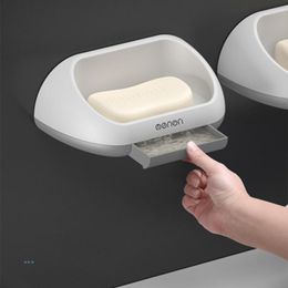 Dishes LEDFRE Plastic Soap Holder Box Stand for Soap Dish Bathroom Storage Case Creative Tray Home Bathroom Accessories Sets LF73012