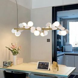 Chandeliers Sandyha Modern Nordic Chandelier Glass Ball Kawaii Room Dining Kitchen Living Bedroom Decor Para El Hogar Pendant Lamp