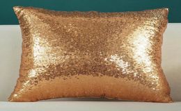 CushionDecorative Pillow Party Shining Sequins Sham Sparkly Golden Festival Decorative Cushion Case Deco Cover For SofaCushionDe7561363