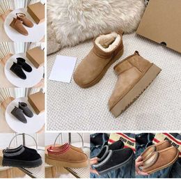 Designer Snow Boots Australia Mini Platform Boot Women Tazz Slippers Classic Tasman Suede Slides Winter Wool Warm Booties usggs Fur Sheep Skin Shoes Ankle Bootes 654