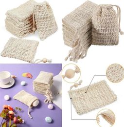 Soap Bag Making Bubbles Saver Sack Pouch Storage Drawstring Bags Skin Surface Cotton Linen Cleaning Drawstring Holder Bath Suppl 14918071