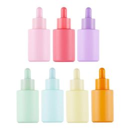 1oz 30ml Essential Oil Perfume bottles Colorful Glass Liquid Reagent Pipette Bottles Eye Dropper Aromatherapy Bottle Vinoc