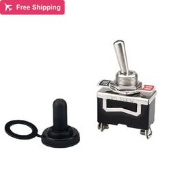 Heavy Duty on/Off Small Spst Toggle Switch Miniature + Waterproof Cover 12v Rocker Car Products Interior Parts Start Stop Button