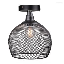 Ceiling Lights Vintage Rose Gold Bird Cage Creative Light Nordic Restaurant Bar Living Room Bedroom Aisle Balcony E27 Luminaire