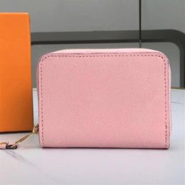 Women Fashion Empreinte Leather Short Zippy Wallets Available in 3 Colors Pink Blue Vanilla Yellow By The Pool Ladies Holders Purs276c