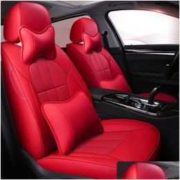 Car Seat Covers Ers Custom Special Pu Leather For H2 H3 Car-Styling Accessories Stickers Carpet 3D Cushion Drop Delivery Mobiles Mot Dhemp