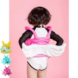 Sand Play Water Fun Pool Foats Swimming Ring angel wings inflatable toy childrens swimsuit thickened life jacket children vest buoyancy water toys 230427