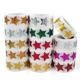 Gift Wrap 500pcs/roll Glitter Gold Star Stickers Silver Sticker Cute Party Home Decor Business Label Colourful Scrapbooking