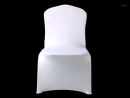 100Pcs El White Lycra Spandex Chair Cover Wedding Party Christmas Banquet Dining Office Stretch Polyester Covers4397125