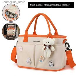 Diaper Bags Multifunctional Mother Baby Bag Diaper Bags Waterproof Bear Embroidery Thermal Insulation Mommy Bag Fashion Food Storage Bags Q231127