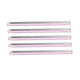 380-800nm Full Spectrum LED Grow Light LED Grow Tube 8Ft T8 V-Shaped Integration Tube for Medical Plants and Bloom Fruit Pink Color