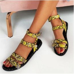 Summer Women Sandals Fashion Sexy Ankle High Boots Metal Back Strap Gladiator Casual Flat Slides Designer Woman Shoes Ladies Beach Roman Sandal big size