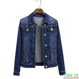 Women's Jackets Autumn Women's Denim Jacket Loose Casual Ladies Jeans Coat Women Coat Outwear Female Cowboy Jacket Plus Size 5XL 230427