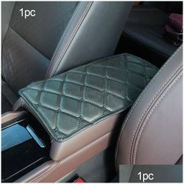 Car Seat Covers Ers Seametal Leather Armrest Arm Rest Cushion Protector Box Er Waterproof Anti Slip Pad Mat Drop Delivery Mobiles Mo Dhrsm