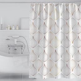 Curtains 3D Bathroom Shower Curtain Morden Rabbit Waterproof PEVA Fabric for Bath Toilet Children Mildew with Hooks Opaque Metal Grommets