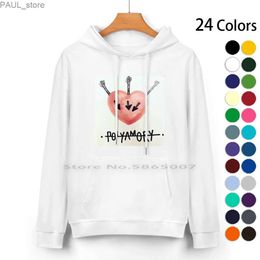 Men's Hoodies Sweatshirts Polyamory. Pure Cotton Hoodie Sweater 24 Colors Love Relationship Dating Polyamory Romance Hearts 3 Of Swords Arrows ValentinesL231122
