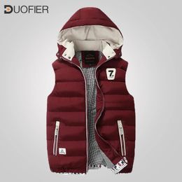 Mens Vests Vest Winter Thicken Warm Down Male Casual Thermal Sleeveless Jackets Man Waistcoat Zipper Outwear Plus Size 5XL 231127