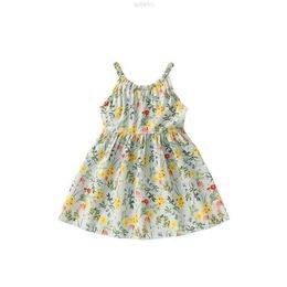 Clothing Sets Latest Boutique Wholesale Beach Sling Shivering Summer Children'clothing Toddler Baby Flower Girls' Dresses