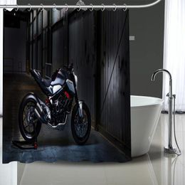 Curtains Custom Motorcycle Shower Curtain Modern Fabric Bath Curtains Home Decor Curtains More Size Custom Your image