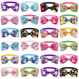 Accessories 100PCS Dog Easter Bow Tie Small Dog Bow Tie Rabbit Easter Eggs Pet Dog Cat Puppy Bowties Collar Cute Holiday Pet Supplies