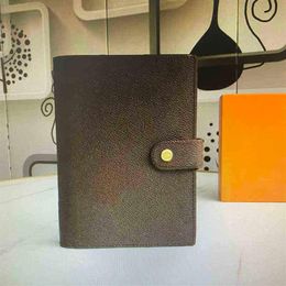 Medium Agenda Designer Notebook Credit Card Holder Slots 6 Rings Binder Loose Leaf Notepad Cover Notebooks Office Travel Journal D306x