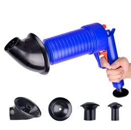 Plungers Air Power Drain Blaster Gun HighPressure Powerful Manual Sink Plunger Opener Cleaner Pump For Bath Toilets Bathroom Show