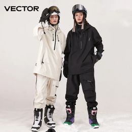 Skiing Suits Men Women Solid Color Ski Jacket Ski Pants Warm Windproof Winter Overalls Hoodie Waterproof Outdoor Sports Clothing Snowboard 231127