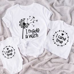 Family Matching Outfits Mommy Kid and Baby Matching Shirts I Made A Tee I Came True es Family Matching Outfits Mothers Day Gift Baby Bodysuit 230427