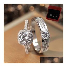 Couple Rings Designer Wedding Ring Luxury Adjustable For Men And Women Drop Delivery Jewelry Dhiht