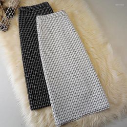 Skirts Small Fragrance Tweed Woollen Long Skirt Mid-length Women Autumn Winter High-waisted One-step A-line