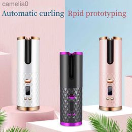 Hair Curlers Straighteners Automatic Hair Culers 3 Colour Option USB Charging Portable Smart Wireless Tour Portable Lazy Hair Curler Auto Hair CurlingL231128