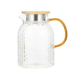 Dinnerware Sets Glass Tea Pitcher Lid Ice Pitchers Coffee Espresso Heat Proof Clear Water Large Capacity Liquid Drink