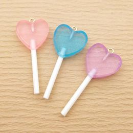 Charms 10pcs Resin Lollipop Charm For Jewellery Making Supplies Earring Pendant Necklace Diy Craft Accessories Keychain Materials