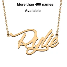 Chains Cursive Initial Letters Name Necklace For Rylie Birthday Party Christmas Year Graduation Wedding Valentine Day Gift