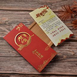Greeting Cards 2023 Year's Card High-end Business Chinese Style Hollow Cow
