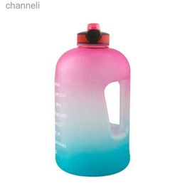 water bottle Sports Water Bottles Nice Carrying Handle Can Smoke And Drink Health Materials Light Kettle Gradient Colour Water Bottle Portable YQ231128