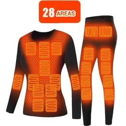 Men's Sleepwear Zone 28 Heated Winter Man Heated Suit Underwear Motorcycle USB Electric Powered Thermal Heating Motorcycle Pants Men Skiing 231127