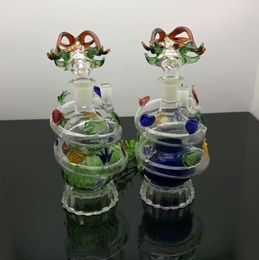 Glass Pipes Smoking Manufacture Hand-blown hookah Coloured oversized pan dragon glass water bottle