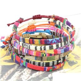 Anklets Fashion Ethnic Element Colours Fabric Anklets Classical Nepal Style Foot Acsessories Rope Anklet Size 18-36Cm Mix Drop Delivery Dhqcf