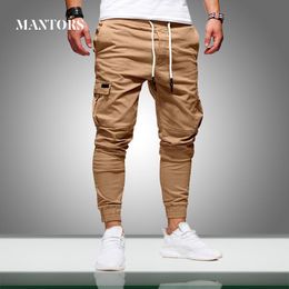 Pants Autumn Men Joggers Pants 2022 New Casual Male Cargo Military Sweatpants Solid Multipocket Hip Hop Fitness Trousers Sportswear