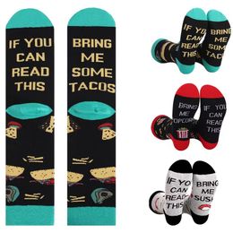 Designer Socks Men Women Christmas Gift IF YOU CAN READ THIS Humour Words Jacquard Weave Cotton Sock Hip Hop Skateboard Sport Sock