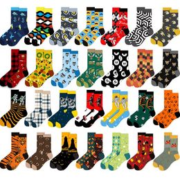 Novely Creative Happy Socks Cartoon Funny Cartoon Socks Various Styles Cotton High Crew Men women Fashion Dress Hip-hop Skateboard Socks