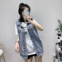 Women's Vests Female Korean Spring Casual Jacket Coat Women Winter Loose Sleeveless Vest Summer Fashion Gilet 2023 Denim Clothing Ins