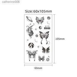 Tattoos Colored Drawing Stickers Pink Butterfly Women Back Waist Flash Tatoo Girl Body Art Fake Tattoos Realistic Sexy Waterproof Temporary Tattoo Sticker IndiaL2