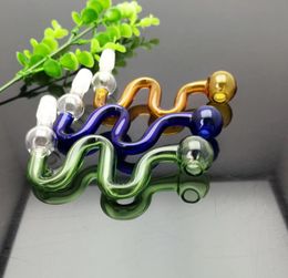 Glass Pipes Smoking Manufacture Hand-blown hookah Colored M bubble glass pot